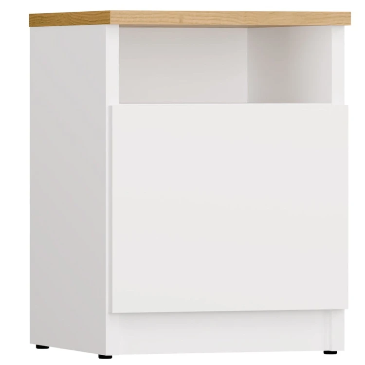 Stolik nocny TORI 1D BIAŁY/ARTISAN
