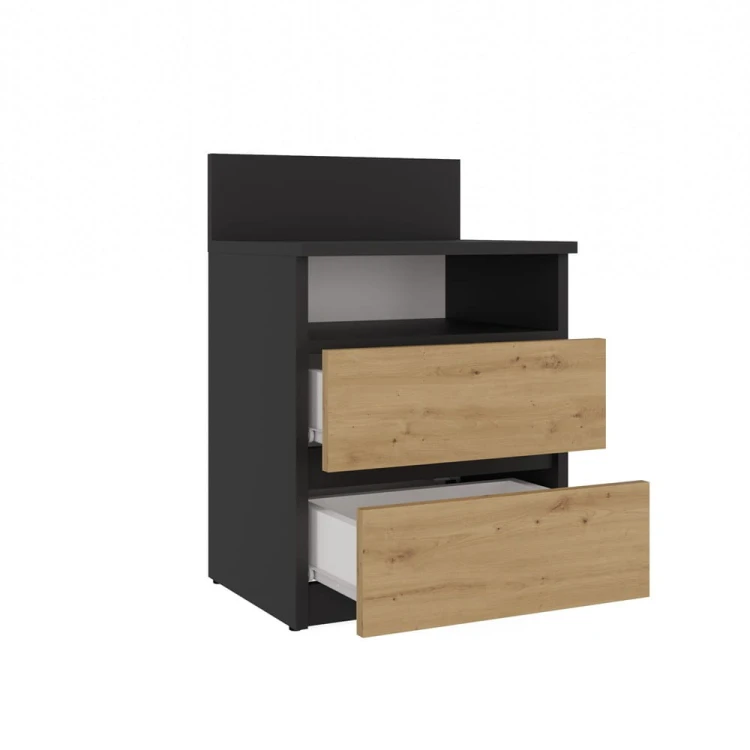 Stolik nocny VENTO 2S ANTRACYT/ARTISAN