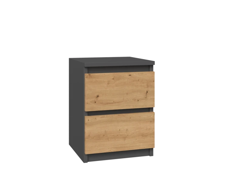 Stolik nocny NUVA 2S ANTRACYT/ARTISAN