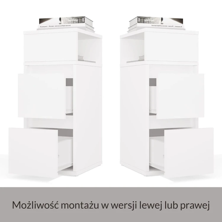 Stolik nocny MOLTO 2S BIAŁY