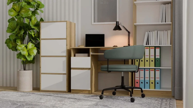 Komoda CALMO 4D DĄB ARTISAN / BIAŁY